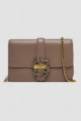 JUST CAVALLI Kopertówka w kolorze taupe Iconic Snakes - Style 13. Brązowe kopertówki damskie Just Cavalli, bez wzorów, ze skóry ekologicznej, bez dodatków. W wyprzedaży za 431.99 zł.