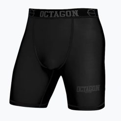 Spodenki kompresyjne męskie Octagon Fight Wear. Czarne krótkie spodenki sportowe męskie OCTAGON, m, bez wzorów. Za 119.99 zł.