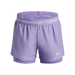 Under Armour Dziewczęce Szorty Tech Play Up 2w1 6004985. Fioletowe spodenki dla dziewczynek Under Armour, bez wzorów, z elastanu. Za 157.89 zł.