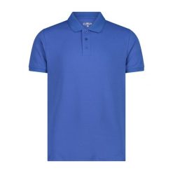 Koszulka polo z piki CMP. Niebieskie koszulki polo męskie CMP, m, bez wzorów, z tkaniny, bez ramiączek. Za 276.00 zł.