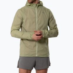 Kurtka do biegania męska Mizuno Tech Light Hooded. Zielone kurtki męskie Mizuno, m, bez wzorów, z poliamidu, bez kaptura. Za 409.99 zł.