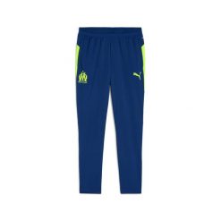 Spodnie dresowe OM 2025/26. Niebieskie spodnie sportowe męskie Puma, m, bez wzorów, z dresówki, na fitness i siłownię. Za 284.00 zł.