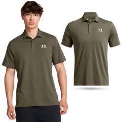 Koszulka polo męska Under Armour UA Icon. Zielone koszulki polo męskie Under Armour, m, bez wzorów, bez kołnierzyka, bez ramiączek, na golfa. Za 199.99 zł.