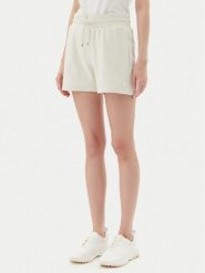 EA7 Emporio Armani Szorty sportowe 7W000079 AF13135 U1112 Beżowy Regular Fit. Brązowe szorty sportowe damskie EA7 Emporio Armani, m, bez wzorów, z bawełny, sportowe. Za 189.99 zł.