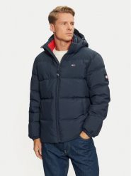Tommy Jeans Kurtka puchowa Essential DM0DM19786 Granatowy Regular Fit. Niebieskie kurtki męskie Tommy Jeans, m, bez wzorów, z jeansu, bez kaptura. Za 899.99 zł.