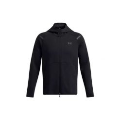 Bluza z kapturem z pełnym zamkiem błyskawicznym Under Armour Unstoppable Fleece. Czarne bluzy męskie Under Armour, bez wzorów, z kapturem. Za 436.20 zł.