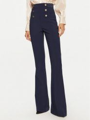 Elisabetta Franchi Spodnie materiałowe PA-050-47E2-V860 Granatowy Regular Fit. Niebieskie spodnie materiałowe damskie Elisabetta Franchi, bez wzorów, z materiału. Za 759.99 zł.