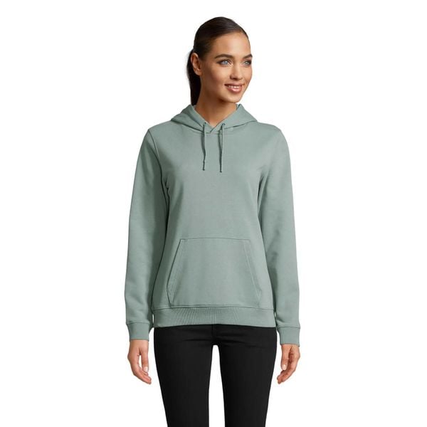 Bluza damska z kapturem Sol's Nicholas. Zielone bluzy damskie SOL'S, s, bez wzorów, z bawełny, z kapturem. Za 250.85 zł.