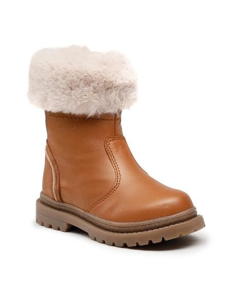 Lasocki Kids Kozaki CI12-POINT-20 Brązowy. Brązowe buty zimowe dziewczęce Lasocki Kids, bez wzorów, ze skóry, bez zapięcia. Za 199.99 zł.