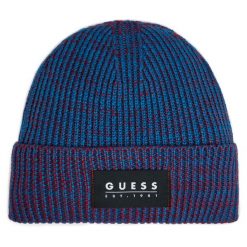 Czapka Guess. Niebieskie czapki i kapelusze męskie Guess, na zimę, z aplikacjami. Za 169.99 zł.