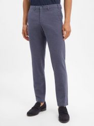 Nils Sundström Spodnie z zawartością lnu Mężczyźni Modern Fit Bawełna niebieski, 24. Niebieskie eleganckie spodnie męskie Nils Sundström, m, bez wzorów, z bawełny. Za 139.95 zł.