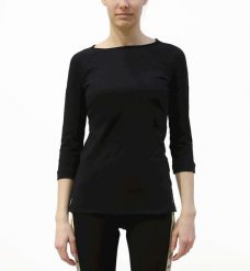T-Shirt Deha 3/4 Czarny Damskie. Czarne t-shirty damskie Deha, s, bez wzorów, z bawełny, klasyczne, bez kołnierzyka. Za 211.99 zł.