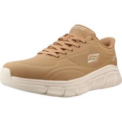 Buty SKECHERS BOBS B FLEX - SMOOTH EDGE Jasnobrązowy. Brązowe trekkingi męskie Skechers, na fitness i siłownię. Za 320.99 zł.