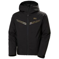 Kurtka narciarska Helly Hansen Alpine Insulated. Czarne kurtki męskie Helly Hansen, m, bez wzorów, bez kaptura, narciarskie. Za 1,153.00 zł.