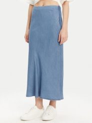 ONLY Spódnica maxi Chigo 15338281 Niebieski Regular Fit. Niebieskie spódnice damskie Only, m, bez wzorów, z lyocellu, maxi. Za 99.99 zł.