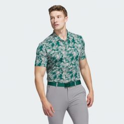 Koszulka polo Ultimate365 Mesh Print. Czerwone koszulki polo męskie Adidas, m, bez wzorów, z meshu, sportowe, bez ramiączek. W wyprzedaży za 191.00 zł.