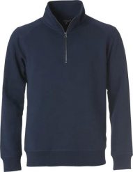 Clique Classic Half Zip bluza ½ zip unisex z ukrytą kieszenią. Niebieskie bluzy męskie CLIQUE, s, bez wzorów, z bawełny, bez kaptura. Za 220.51 zł.