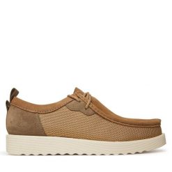 Półbuty Clarks. Brązowe półbuty na co dzień męskie Clarks, bez zapięcia. Za 349.99 zł.