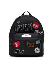 DKNY Plecak R52KEK28 Czarny. Czarne plecaki damskie DKNY, bez wzorów, z materiału. Za 499.99 zł.