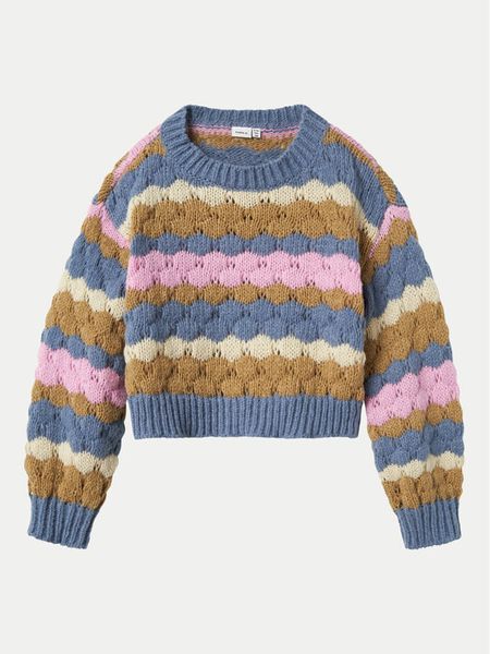 NAME IT Sweter 13233073 Kolorowy Regular Fit. Swetry dla dziewczynek Name it, bez wzorów, z syntetyku, bez kołnierzyka, bez ramiączek, bez kaptura. Za 59.99 zł.