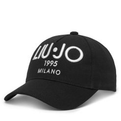 Czapka z daszkiem Liu Jo. Czarne czapki i kapelusze damskie Liu Jo, bez wzorów. Za 169.99 zł.