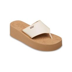 Sandały dla Kobiety SUNSET DREAMS Biały. Białe obuwie sportowe damskie Roxy, bez wzorów, ze skóry, do pływania. Za 169.99 zł.