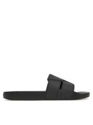 Calvin Klein Klapki Pool Slide Double T HM0HM01752 Czarny. Czarne klapki męskie Calvin Klein, z tworzywa sztucznego. Za 169.99 zł.