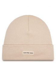 Calvin Klein Jeans Czapka Inst Patch Beanie K60K612322 Różowy. Czerwone rękawiczki damskie Calvin Klein Jeans, na zimę, bez wzorów, z jeansu. Za 199.99 zł.