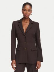 Marella Marynarka Amico1 2625046251 Brązowy ciemny Slim Fit. Brązowe żakiety damskie Marella, bez wzorów, z syntetyku. Za 849.99 zł.