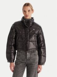 Calvin Klein Jeans Kurtka zimowa LV047D504G Czarny Regular Fit. Czarne kurtki damskie Calvin Klein Jeans, na zimę, l, bez wzorów, z jeansu, bez kaptura. Za 899.99 zł.