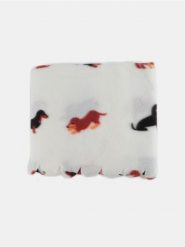 Koc w jamniki - beżowy. Brązowe kocyki dla dzieci Sinsay. Za 19.99 zł.