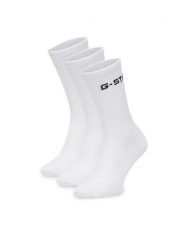 G-Star Raw Skarpety krótkie AS_G_STAR_001W_SS25 (3-PACK) Biały. Białe skarpety damskie G-Star Raw, bez wzorów, z bawełny. Za 49.99 zł.