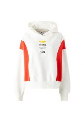 Bluza damskie Nike Sportswear biały. Białe bluzy sportowe damskie Nike, l, bez wzorów, z materiału, bez kaptura, trekkingowe. Za 470.80 zł.