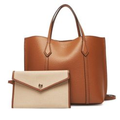 Torebka Tory Burch. Brązowe torebki do ręki damskie Tory Burch, bez wzorów, klasyczne, bez dodatków. Za 1,829.00 zł.