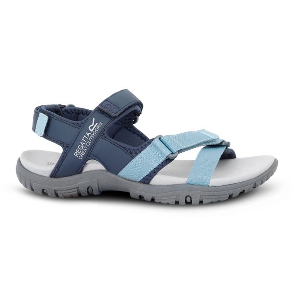 Sandały damskie Santa Clara II. Brązowe obuwie sportowe damskie Regatta, bez wzorów, z materiału, bez obcasa, bez zapięcia. Za 149.99 zł.