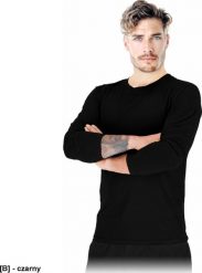 R.E.I.S. TS-PORTO-LS - T-shirt z siateczki męski dzianina 100% poliester 130-135 g/m2 krągły dekolt długi rękaw - czarny S. Czarne bluzki z długim rękawem męskie R.E.I.S., m, bez wzorów, z dzianiny, bez kołnierzyka. Za 15.45 zł.