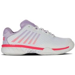Buty do tenisa damskie K-Swiss Hypercourt Express 2. Białe obuwie sportowe damskie K-SWISS, bez wzorów, z materiału, tenisowe. Za 767.00 zł.