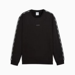 Bluza męska Puma NEW TAPE CREW FL 69264301. Czarne bluzy męskie Puma, m, bez wzorów, z bawełny, bez kaptura. Za 155.71 zł.