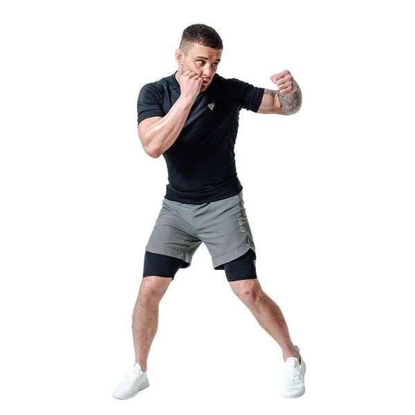 Spodenki treningowe RDX T16. Szare szorty męskie RDX, na lato, m, bez wzorów. Za 129.99 zł.