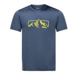 Koszulka sportowa męska Jack Wolfskin 18071841292. Niebieskie koszulki sportowe męskie Jack Wolfskin, m, bez wzorów, bez kołnierzyka, bez ramiączek. Za 235.00 zł.