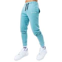 Spodnie sportowe męskie Justhype Acid Wash Joggers. Niebieskie krótkie spodenki sportowe męskie Hype, l, bez wzorów, z bawełny. Za 149.99 zł.