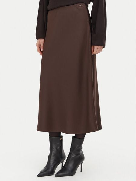Guess Spódnica midi W6BD25 W4250 Brązowy Regular Fit. Brązowe spódnice damskie Guess, s, z aplikacjami, midi. Za 434.99 zł.