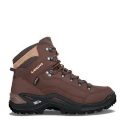 Buty trekkingowe damskie Lowa Renegade GTX Mid. Brązowe obuwie sportowe damskie Lowa, bez wzorów, wspinaczkowe. Za 937.99 zł.