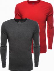 Ombre Zestaw longsleeve męski z długim rękawem - mix 2-pak V4 Z43 XXL. Bluzki z długim rękawem męskie Ombre, m, bez wzorów, bez kołnierzyka. Za 159.99 zł.