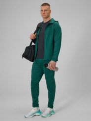 4F Spodnie treningowe szybkoschnące męskie - zielone XL. Zielone spodnie sportowe męskie 4f, m, bez wzorów, ze skóry. Za 179.99 zł.