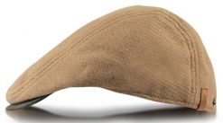 Męski, Ocieplany Kaszkiet z Bawełną - Alties - Beżowy. Brązowe czapki i kapelusze męskie Alties, na jesień, bez wzorów, z bawełny, eleganckie. Za 79.00 zł.