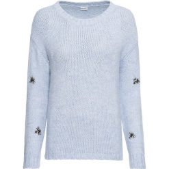 Sweter bonprix niebieski. Niebieskie swetry damskie bonprix, z dzianiny. Za 109.99 zł.