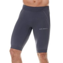 Spodnie do biegania 1/2 męskie Brubeck RUNNING FORCE. Szare legginsy sportowe męskie Brubeck, m, bez wzorów, z elastanu, do biegania. Za 124.99 zł.