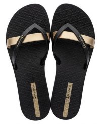 Japonki damskie Ipanema Kirei. Czarne klapki damskie Ipanema, bez wzorów, z materiału, sportowe, bez obcasa. Za 79.00 zł.