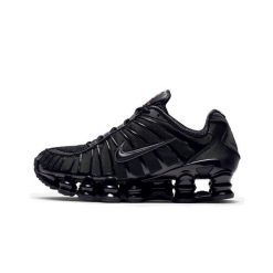 Buty do chodzenia dla dorosłych Nike Shox TL Black Max Orange. Czarne obuwie sportowe damskie Nike, bez wzorów, z syntetyku, trekkingowe. Za 759.00 zł.